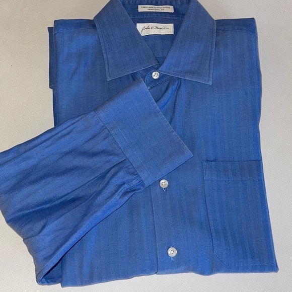 𝅺nordstrom Egyptian Cotton Dress Shirt in Blue - Size M - Picture 1 of 2